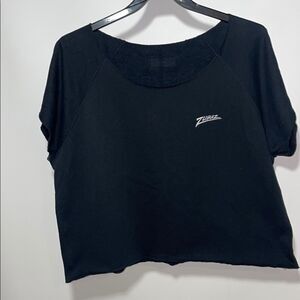 Zubaz oversized cropped style workout sweatshirt